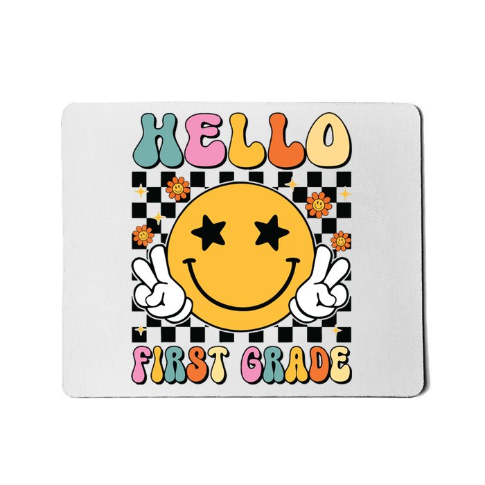 Hello First Grade Team 1st Grade Teacher Girl Back To School Mousepad