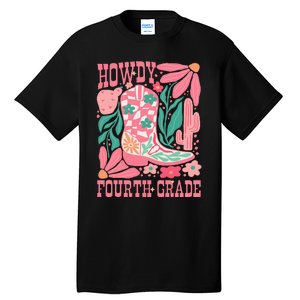 Howdy Fourth Grade Western 4th Grade Teacher Cowboy Cowgirl Tall T-Shirt