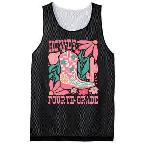 Howdy Fourth Grade Western 4th Grade Teacher Cowboy Cowgirl Mesh Reversible Basketball Jersey Tank