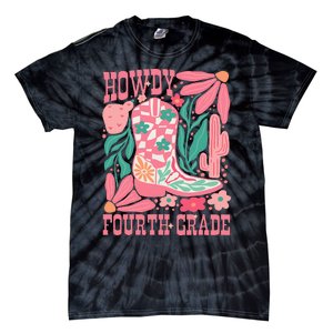 Howdy Fourth Grade Western 4th Grade Teacher Cowboy Cowgirl Tie-Dye T-Shirt