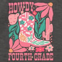 Howdy Fourth Grade Western 4th Grade Teacher Cowboy Cowgirl Vector Backpack