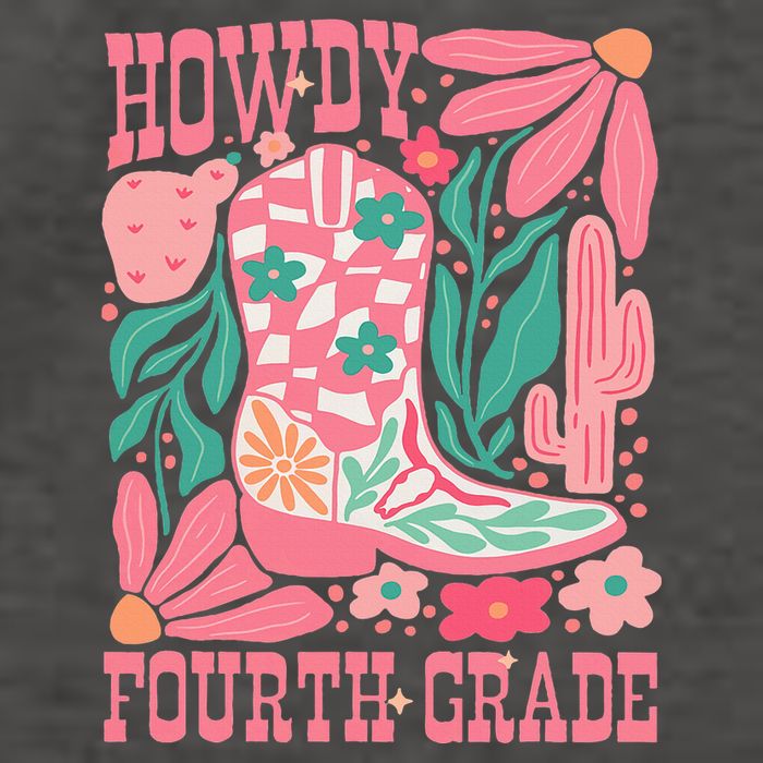 Howdy Fourth Grade Western 4th Grade Teacher Cowboy Cowgirl Vector Backpack
