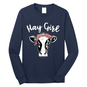 Hay Farmer Gift Cattle Cow Lovers Long Sleeve Shirt