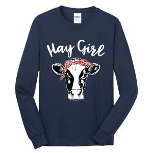 Hay Farmer Gift Cattle Cow Lovers Tall Long Sleeve T-Shirt