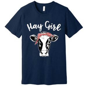 Hay Farmer Gift Cattle Cow Lovers Premium T-Shirt