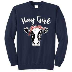 Hay Farmer Gift Cattle Cow Lovers Tall Sweatshirt