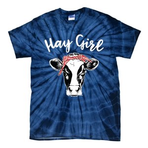 Hay Farmer Gift Cattle Cow Lovers Tie-Dye T-Shirt