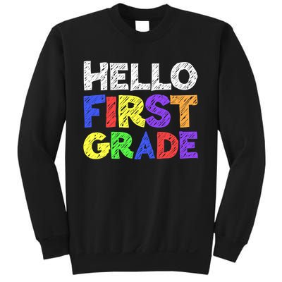 Hello First Grade 1st Grade Back To School Sweatshirt