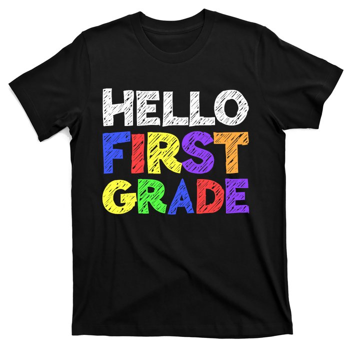 Hello First Grade 1st Grade Back To School T-Shirt