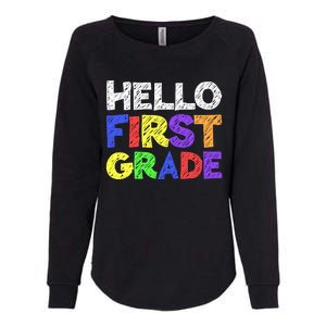 Hello First Grade 1st Grade Back To School Womens California Wash Sweatshirt