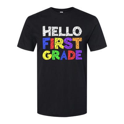 Hello First Grade 1st Grade Back To School Softstyle CVC T-Shirt