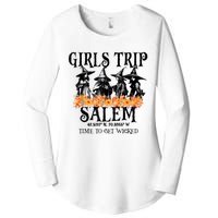 Halloween Funny Girl Trip Salem Time To Get Witch Gift Women's Perfect Tri Tunic Long Sleeve Shirt