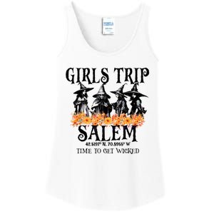 Halloween Funny Girl Trip Salem Time To Get Witch Gift Ladies Essential Tank