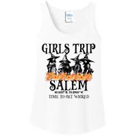 Halloween Funny Girl Trip Salem Time To Get Witch Gift Ladies Essential Tank