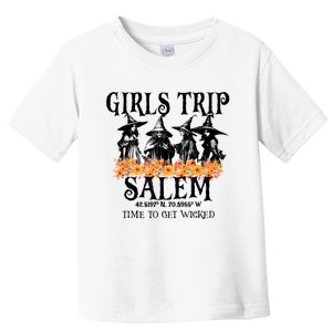 Halloween Funny Girl Trip Salem Time To Get Witch Gift Toddler T-Shirt