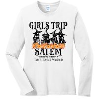 Halloween Funny Girl Trip Salem Time To Get Witch Gift Ladies Long Sleeve Shirt