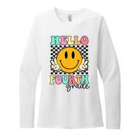 Hello Fourth Grade Retro Smile Team 4th Grade Back to School Womens CVC Long Sleeve Shirt