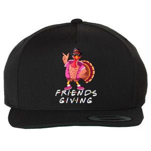 Happy Friendsgiving Gift Turkey Friends Giving Funny Gift Wool Snapback Cap