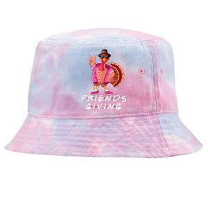 Happy Friendsgiving Gift Turkey Friends Giving Funny Gift Tie-Dyed Bucket Hat