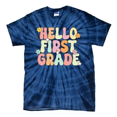 Hello First Grade Team 1st Grade Back To School Teacher Tie-Dye T-Shirt