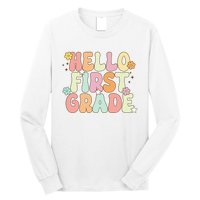 Hello First Grade Team 1st Grade Back To School Teacher Long Sleeve Shirt