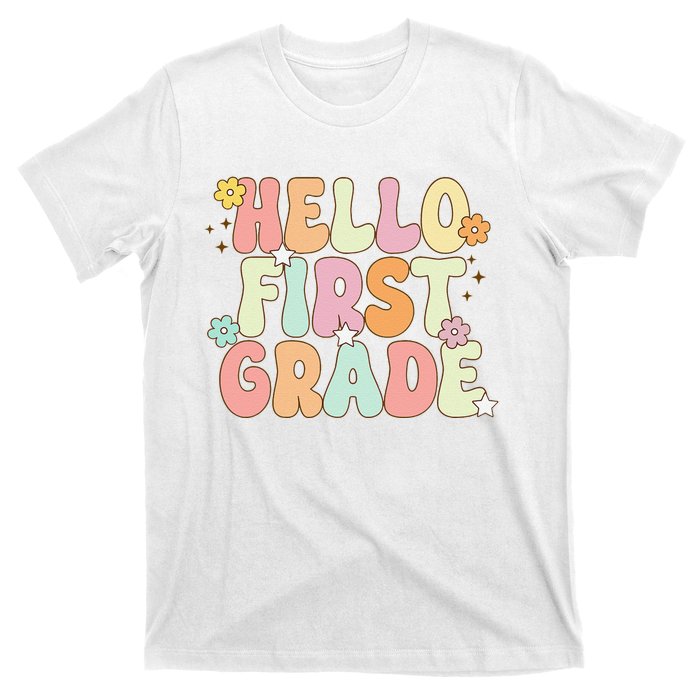 Hello First Grade Team 1st Grade Back To School Teacher T-Shirt