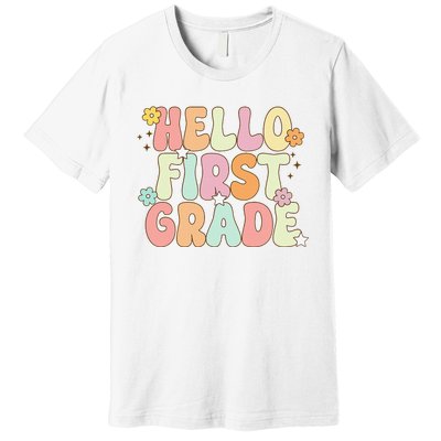 Hello First Grade Team 1st Grade Back To School Teacher Premium T-Shirt