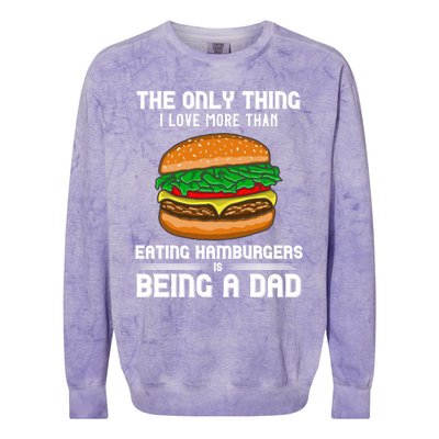 Hamburger Foodie Grillmaster Food Fan Dad Chef Father's Day Gift Colorblast Crewneck Sweatshirt