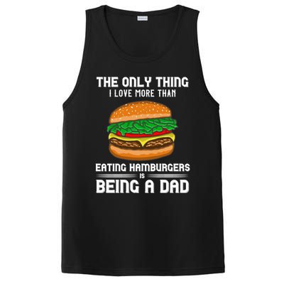 Hamburger Foodie Grillmaster Food Fan Dad Chef Father's Day Gift PosiCharge Competitor Tank