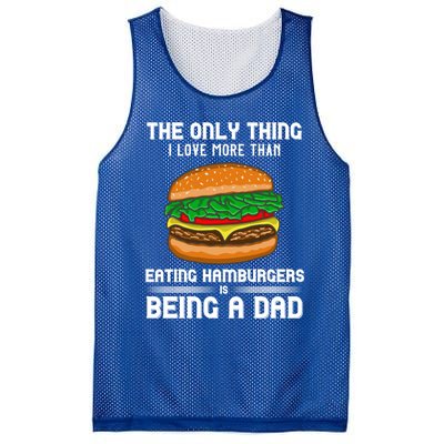 Hamburger Foodie Grillmaster Food Fan Dad Chef Father's Day Gift Mesh Reversible Basketball Jersey Tank