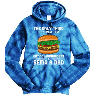 Hamburger Foodie Grillmaster Food Fan Dad Chef Father's Day Gift Tie Dye Hoodie