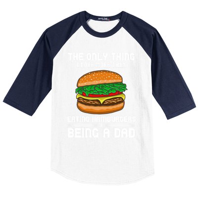 Hamburger Foodie Grillmaster Food Fan Dad Chef Father's Day Gift Baseball Sleeve Shirt