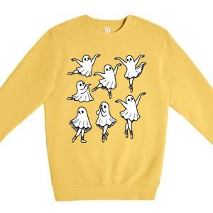 Halloween Funny Ghost Ballet Dancer Spooky Dance Teacher Gift Premium Crewneck Sweatshirt