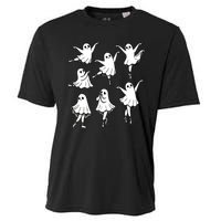 Halloween Funny Ghost Ballet Dancer Spooky Dance Teacher Gift Cooling Performance Crew T-Shirt