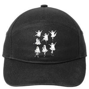 Halloween Funny Ghost Ballet Dancer Spooky Dance Teacher Gift 7-Panel Snapback Hat