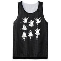 Halloween Funny Ghost Ballet Dancer Spooky Dance Teacher Gift Mesh Reversible Basketball Jersey Tank