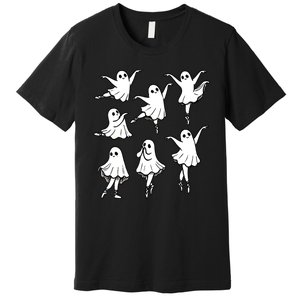 Halloween Funny Ghost Ballet Dancer Spooky Dance Teacher Gift Premium T-Shirt