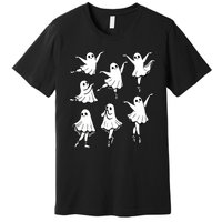 Halloween Funny Ghost Ballet Dancer Spooky Dance Teacher Gift Premium T-Shirt