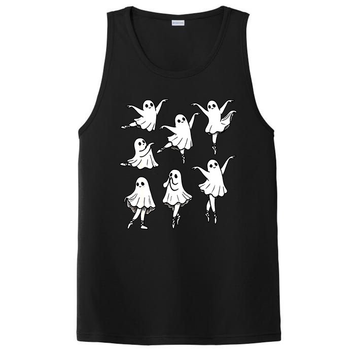 Halloween Funny Ghost Ballet Dancer Spooky Dance Teacher Gift PosiCharge Competitor Tank