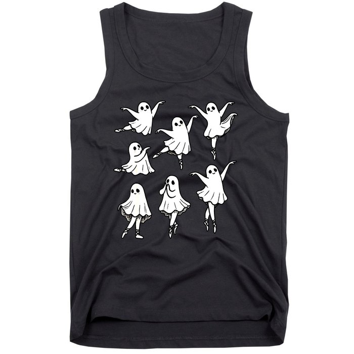 Halloween Funny Ghost Ballet Dancer Spooky Dance Teacher Gift Tank Top