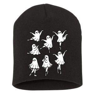 Halloween Funny Ghost Ballet Dancer Spooky Dance Teacher Gift Short Acrylic Beanie