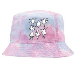 Halloween Funny Ghost Ballet Dancer Spooky Dance Teacher Gift Tie-Dyed Bucket Hat