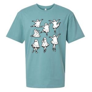 Halloween Funny Ghost Ballet Dancer Spooky Dance Teacher Gift Sueded Cloud Jersey T-Shirt