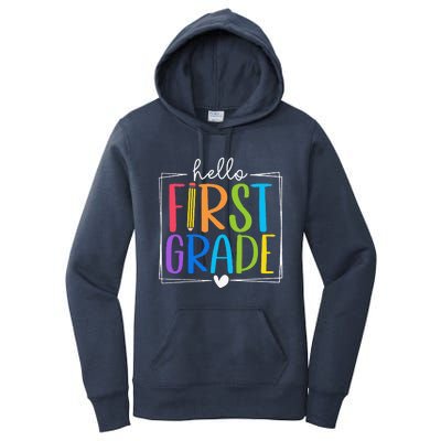 Hello First Grade Team 1st Grade Back To School Teacher Women's Pullover Hoodie