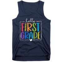 Hello First Grade Team 1st Grade Back To School Teacher Tank Top