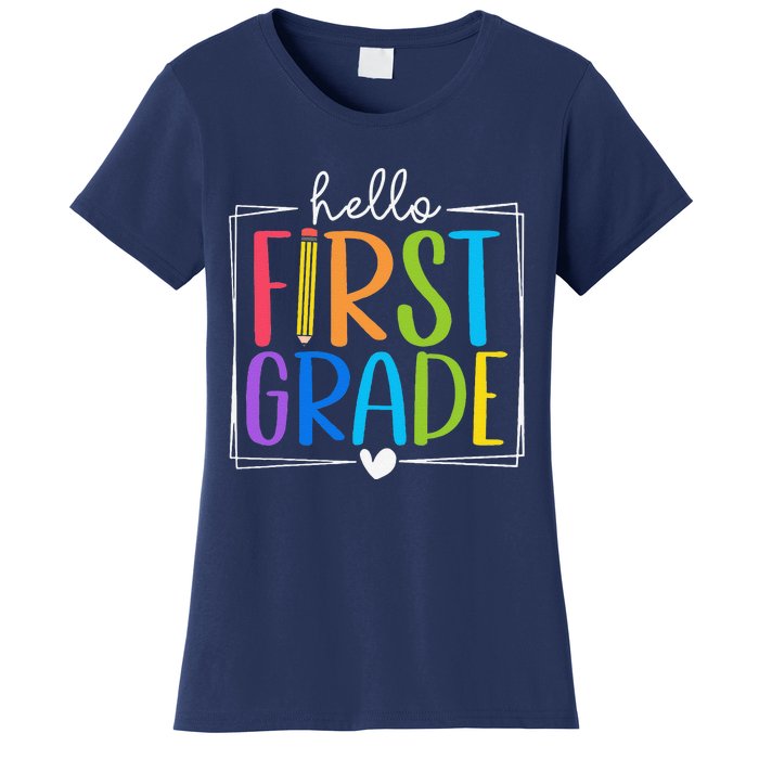 Hello First Grade Team 1st Grade Back To School Teacher Women's T-Shirt