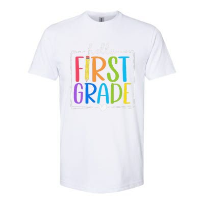 Hello First Grade Team 1st Grade Back To School Teacher Softstyle CVC T-Shirt