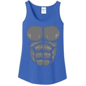 Halloween Funny Gorilla Monkey Belly Chest Costume Ladies Essential Tank