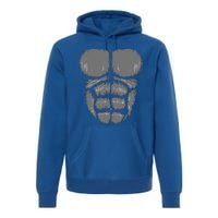 Halloween Funny Gorilla Monkey Belly Chest Costume Premium Hoodie