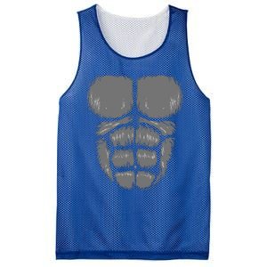 Halloween Funny Gorilla Monkey Belly Chest Costume Mesh Reversible Basketball Jersey Tank